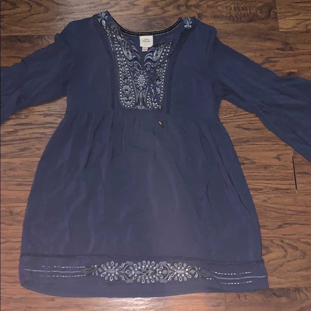 Knox Rose long sleeve blue blouse